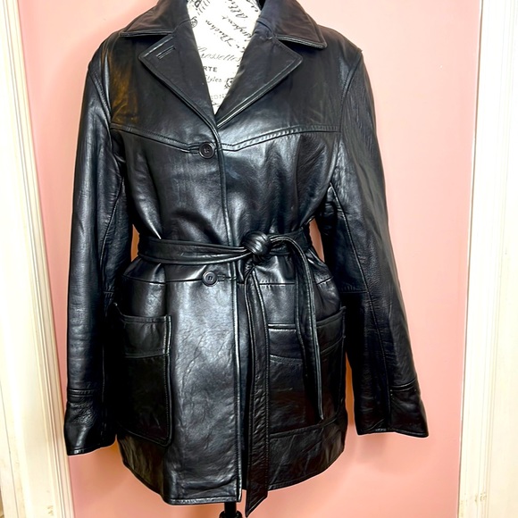 Mercia Italy Lamb Jacket. Black. NWOT. SIZE M - Picture 1 of 10